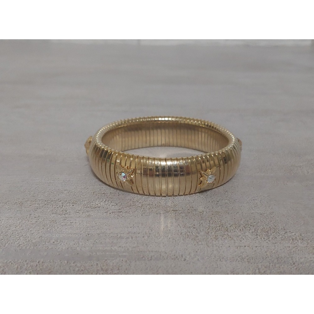 Kirk's Folly Expansion Stretch Bracelet AB Star Rhinestone Bracelet Gold Tone